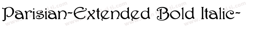Parisian-Extended Bold Italic字体转换
